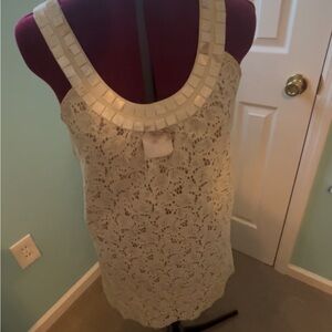 Vintage Cream Lace Women's Shift Dress